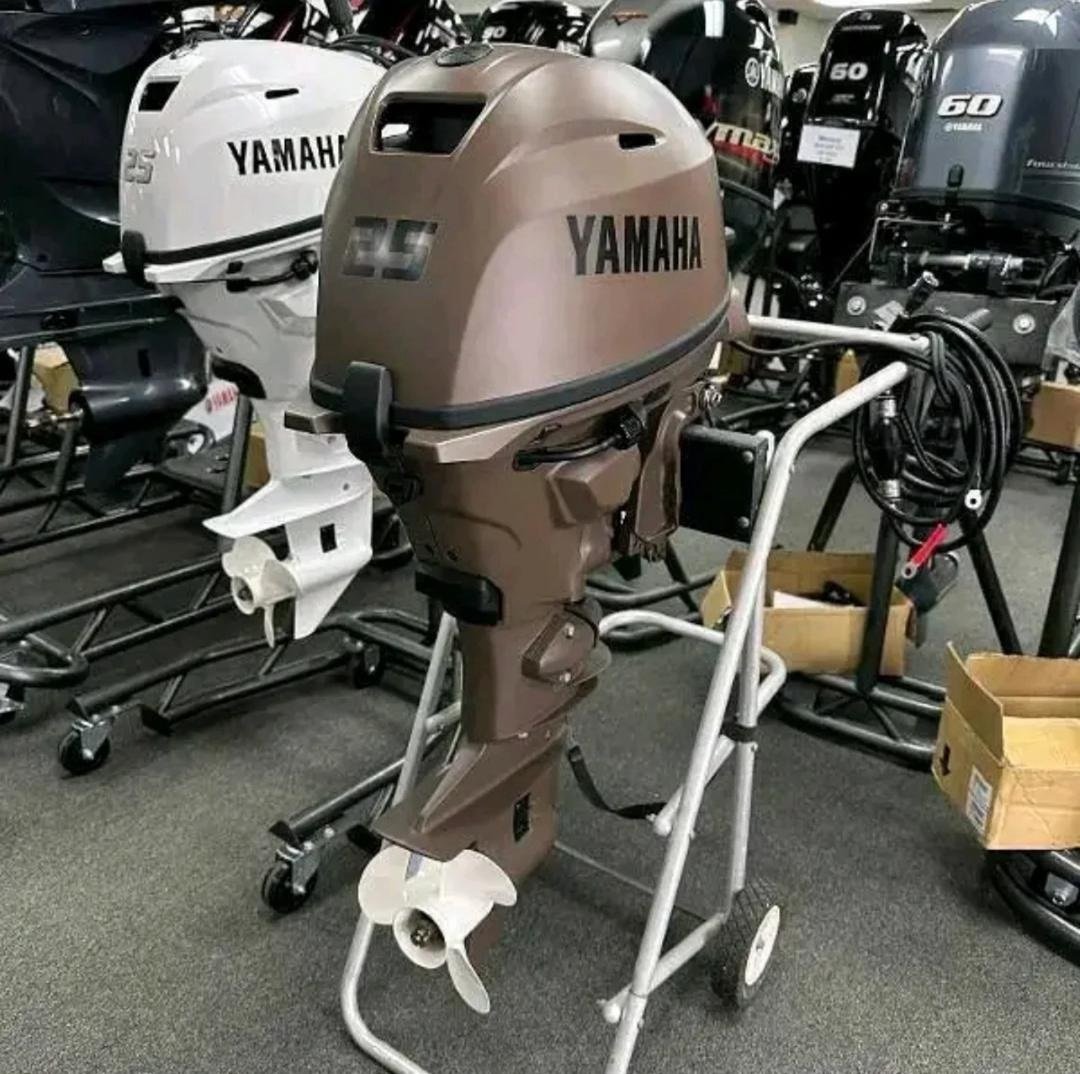 c8b0a682-af9d-46d6-8d23-08001a6df760 2024 Yamaha 25HP Outboard (F25SWHC3 - Matte Brown) - Image 1