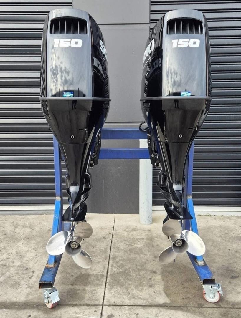 fadcdeaa-d4c7-41f5-afa4-c9c79e568705 Twin Suzuki 150HP Outboard Engines for Sale - Image 1